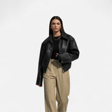 Giacca Biker in Ecopelle – Eleganza Senza Tempo – Essenziale Quotidiano