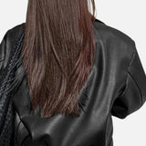 Giacca Biker in Ecopelle – Eleganza Senza Tempo – Essenziale Quotidiano