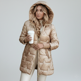 Aurora™ | Elegante cappotto invernale con cappuccio e imbottitura